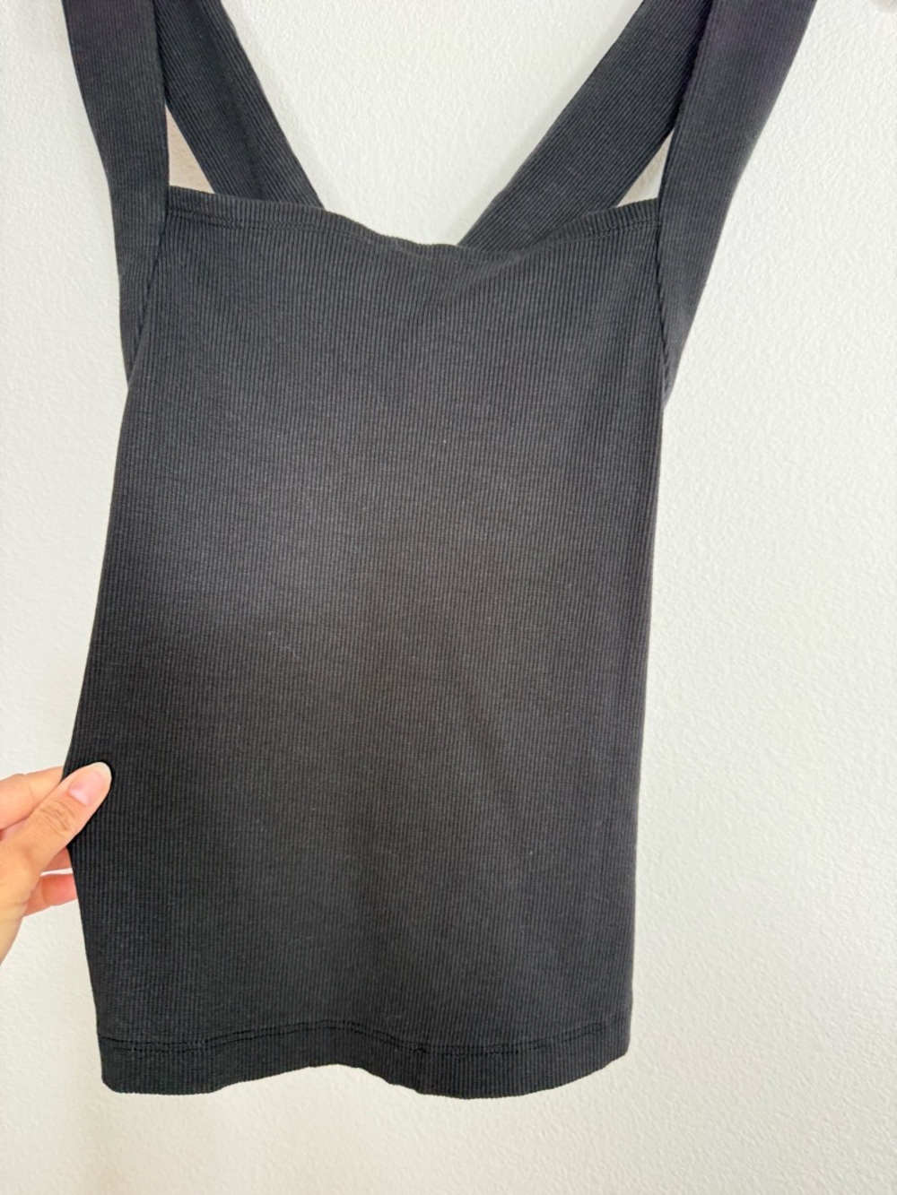 Anthropologie Square-Neck Halter Tank Black Sz Medium NWt - Picture 9 of 16